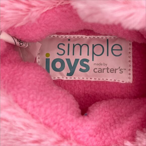 Simple Joys by Carter Amory Fuzzy Bunny Slipper Pink Size XL (11-12) - Picture 9 of 11
